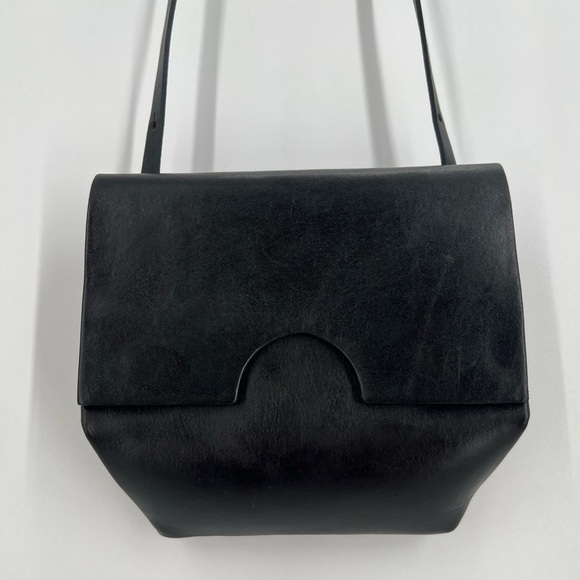Cos Small Constructed Leather Black Minimalist Shoulder Crossbody Bag - Picture 3 of 13